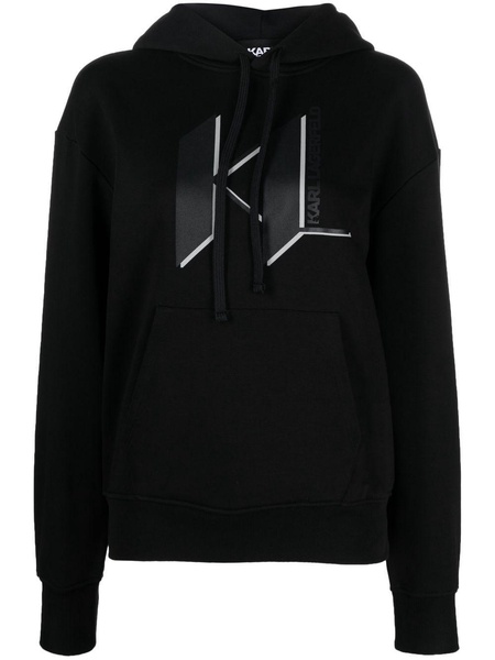 logo print pullover hoodie 