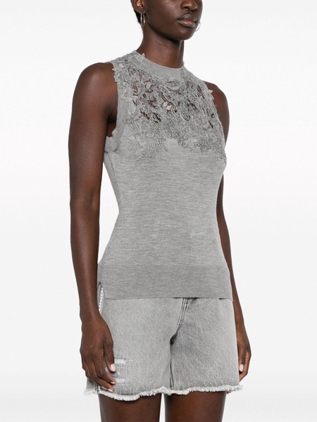 lace-detailing sleeveless top 