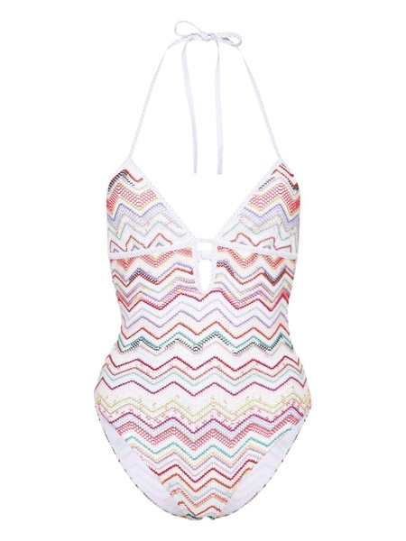 zigzag plunge swimsuit