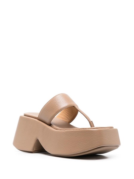 square-toe chunky-heel sandals