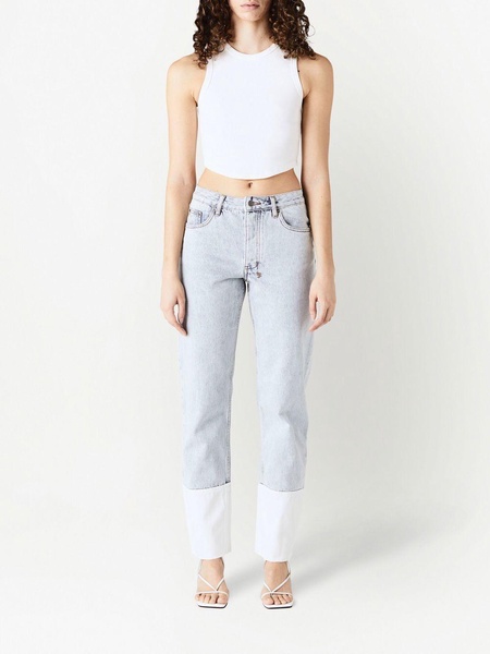 low-rise straight jeans 