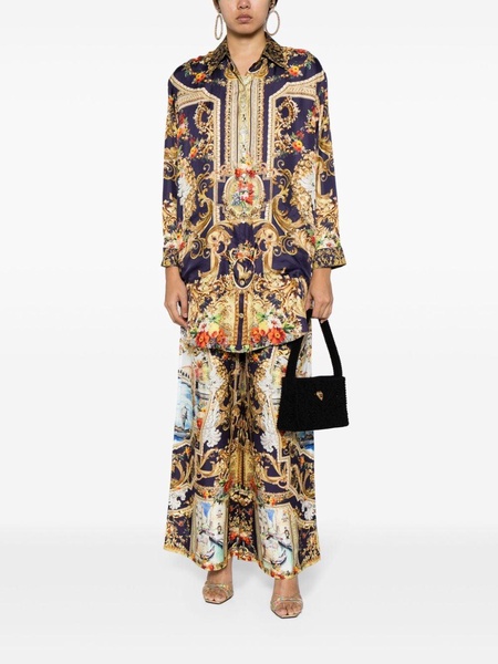 Venice Vignette-print silk shirt