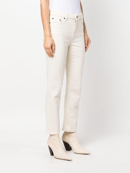 ankle-length straight trousers 