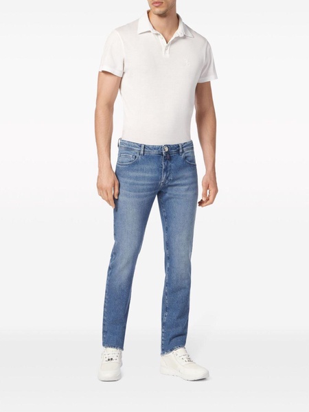 low-rise straight-leg jeans