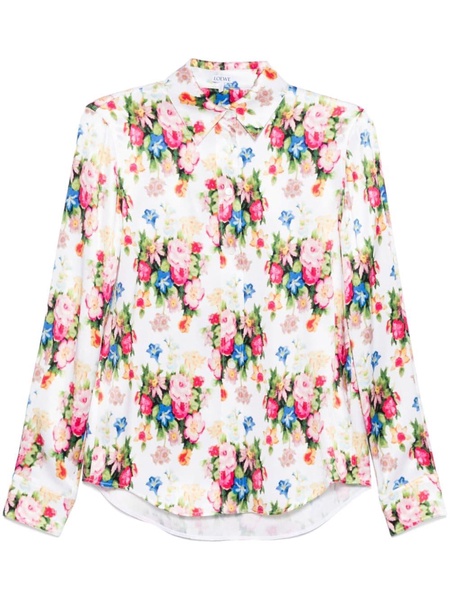 floral-print shirt