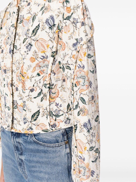 floral-print cropped jacket