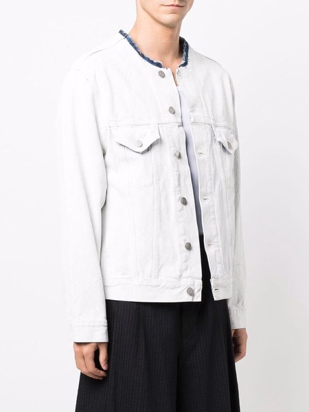 raw-cut collar denim jacket