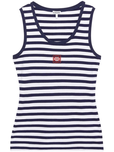 Bengal-stripe jersey tank top 