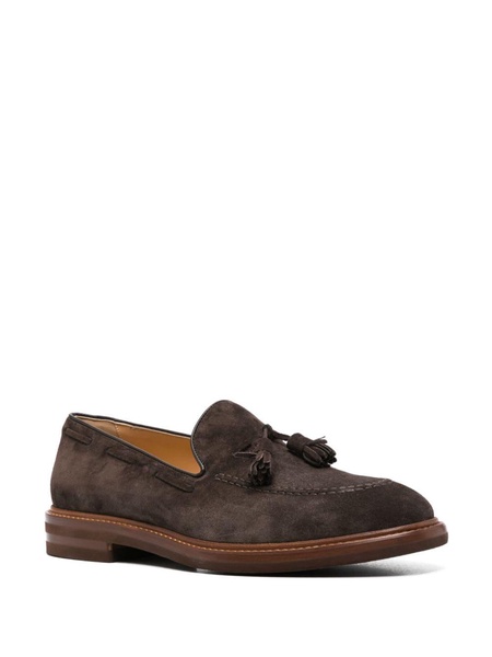 tassel-detail suede loafers