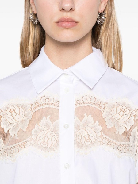 lace-panel shirt 