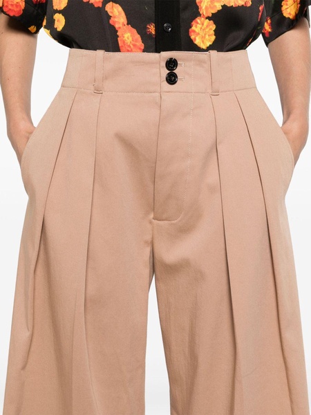 high-waist palazzo trousers