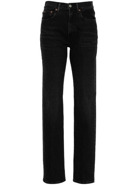 mid-rise straight-leg jeans 