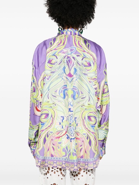 abstract silk shirt