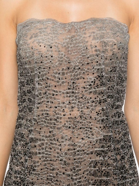 snakeskin-effect dress