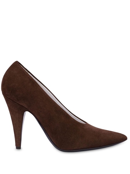 100mm suede pumps