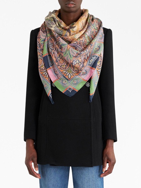 abstract-print scarf