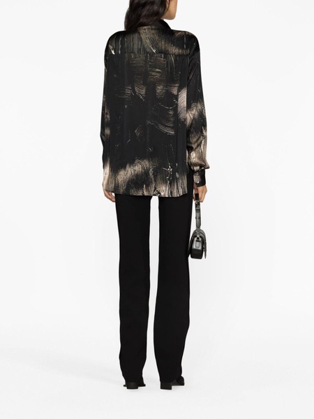 abstract-pattern print long-sleeve shirt 