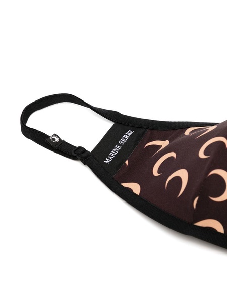 crescent moon print face mask