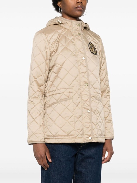 diamond-quilted padded jacket