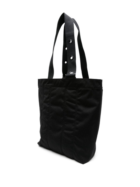 logo-embroidered canvas tote bag