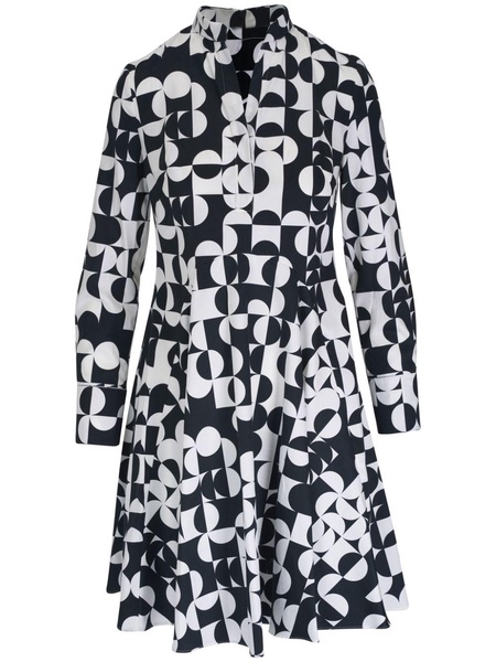 graphic-print cotton dress