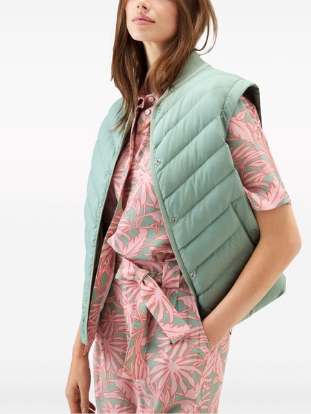 chevron-quilted padded gilet