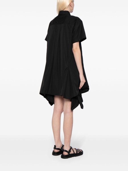 asymmetric pleated minidress