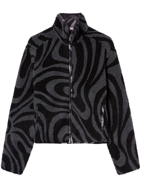 Marmo-print fleece jacket