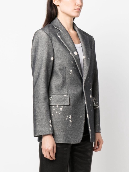 Shrunken paint-splattered blazer