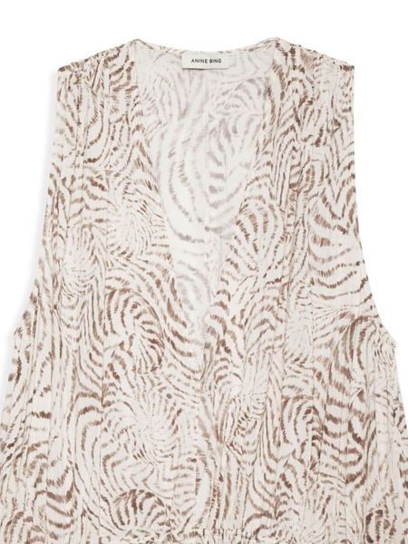 Mia seashell-print midi dress