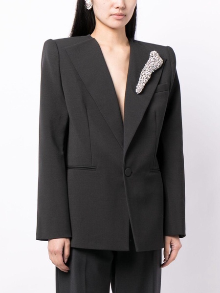 Crystal Bone single-breasted blazer