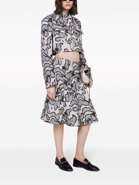 Abstract Moth jacquard skirt