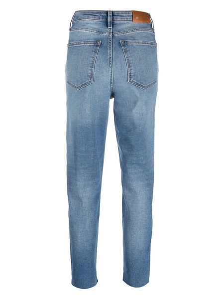 tapered-leg denim jeans