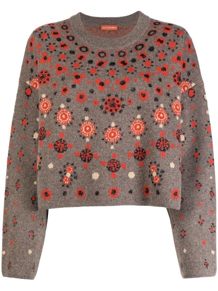 Makena floral-intarsia jumper