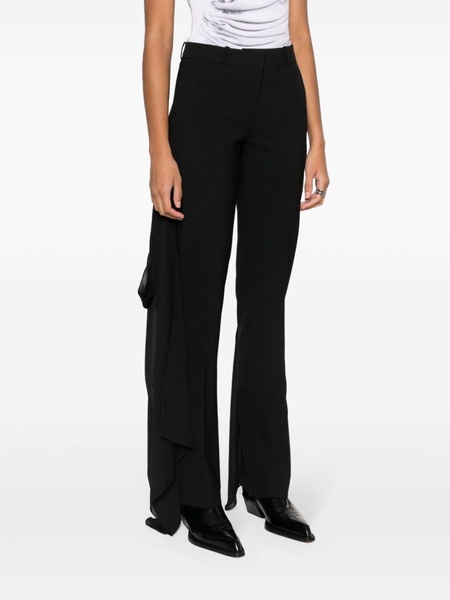 draped-detail tailored trousers