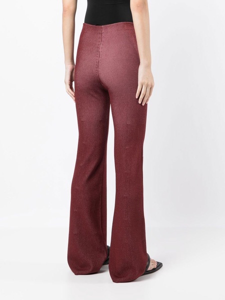 Lock slit-detail trousers