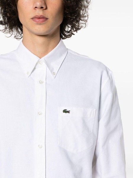 logo-patch cotton shirt