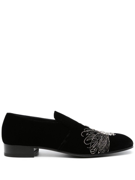 Alexander McQueen Dragonfly Embellished Slip-On Loafers