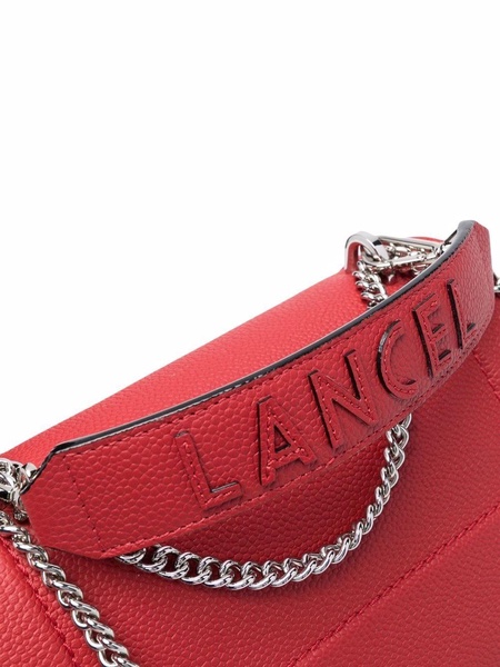 leather chain-strap tote bag