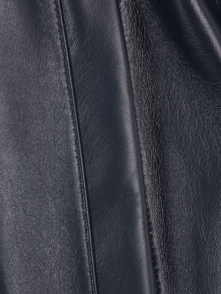 panelled leather jacket