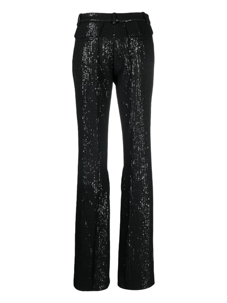 sequin-embellished high-waisted trousers