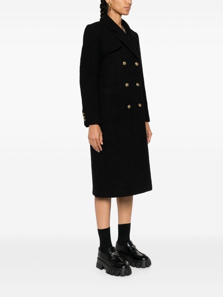 brushed-effect trench coat