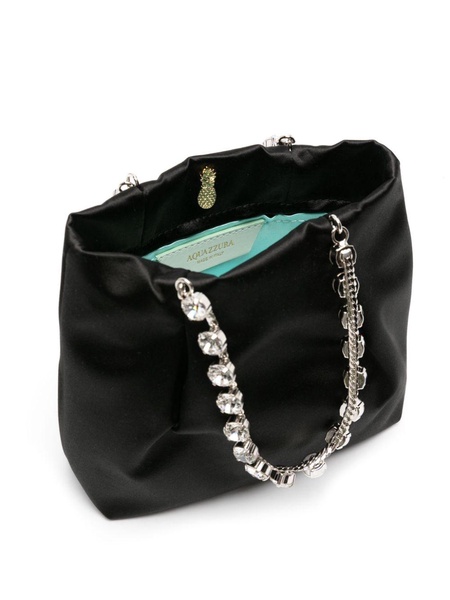 crystal-embellished satin tote bag