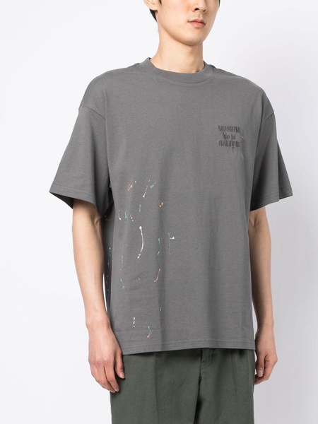 paint-splatter-detail cotton T-shirt