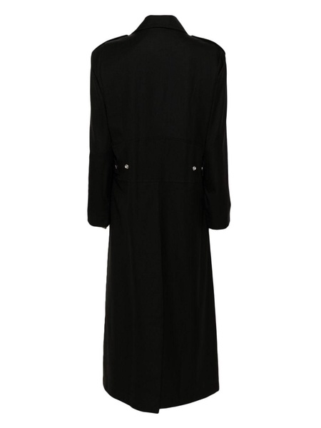 Gangsta draped wool biker coat