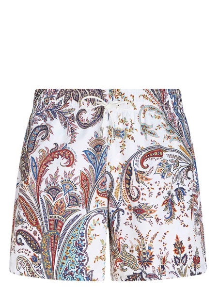 paisley-print drawstring swim shorts