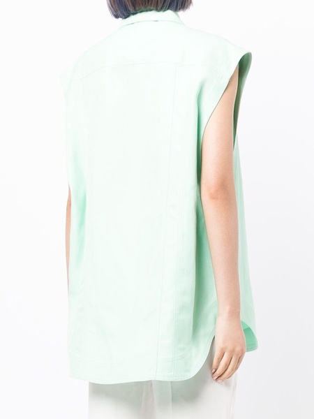 sleeveless linen shirt