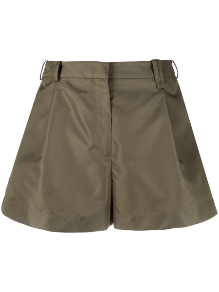 side-zip satin shorts