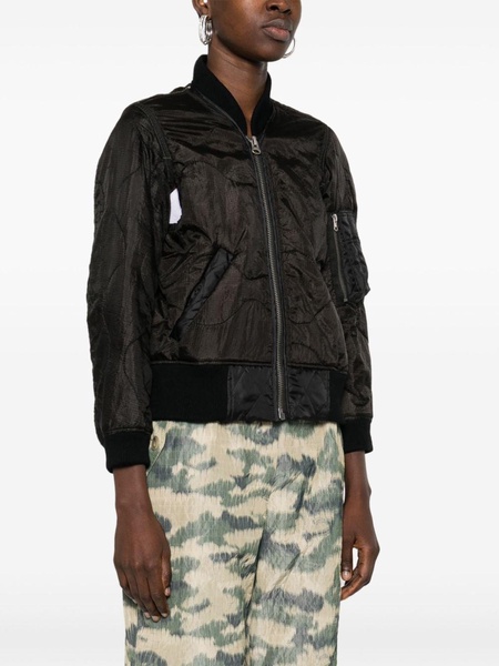 Refurbished quilted bomber jacket