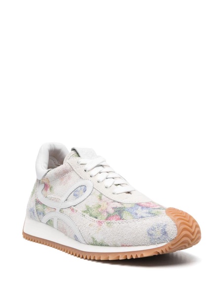 floral-print sneakers